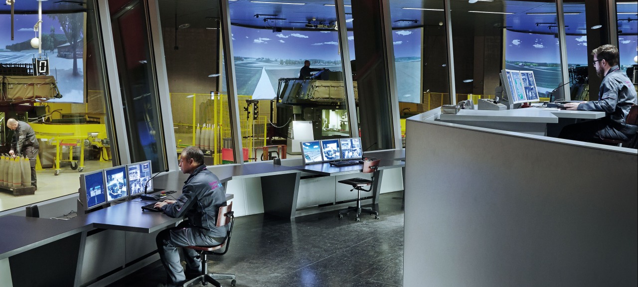 Artilleriesimulatoren am Standort Bière von RUAG Defence